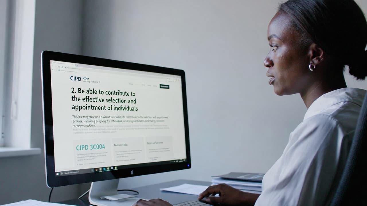 CIPD 3C004 video content covering selection and appointment of individuals