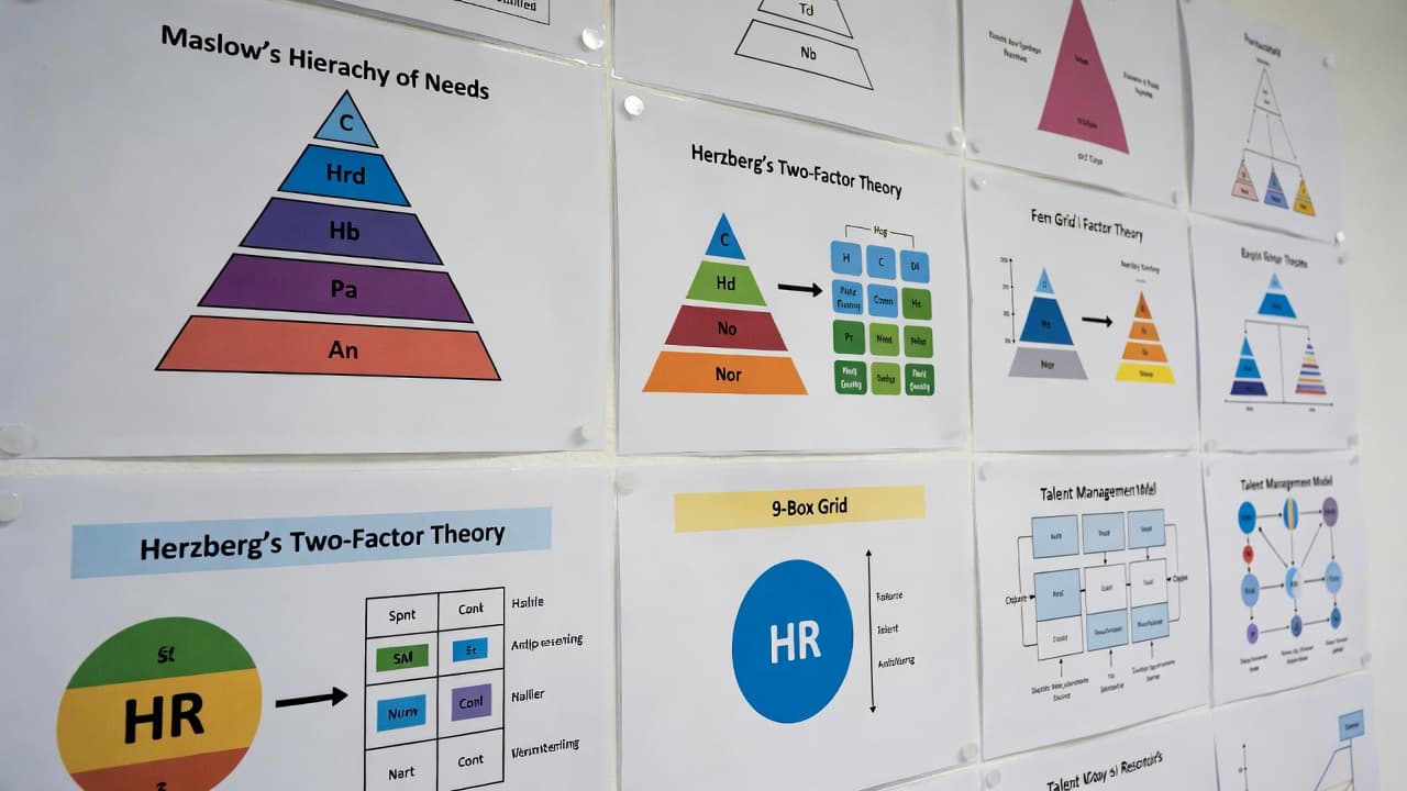 HR Models and Theories diagrams on a wall